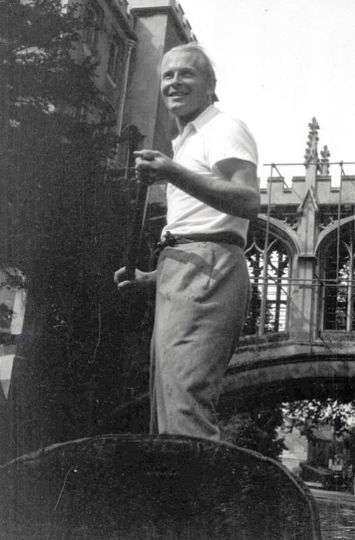 Dadie Rylands (1902-1999) punting on the Cam, mid-1930s