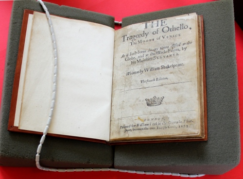 William Shakespeare, The Tragoedy of Othello, the Moore of Venice London: Printed for William Leak, 1655