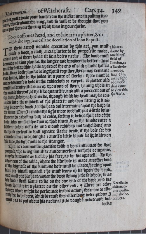 A trick involving decapitation