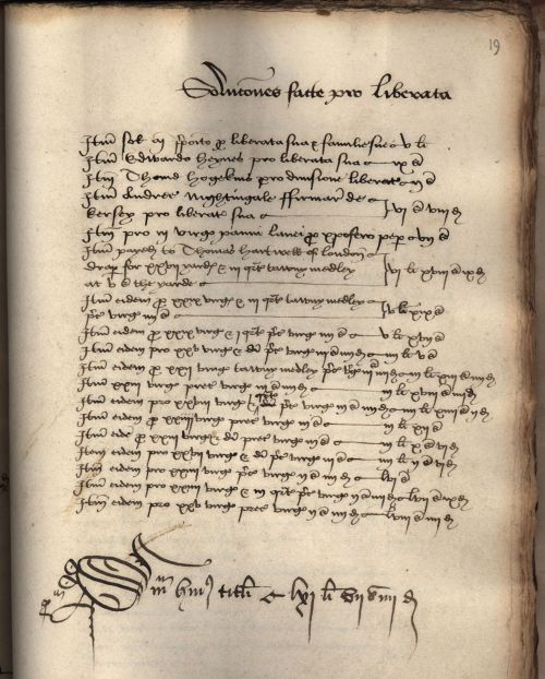 Livery expenditure for 1506-07 [KCAR/4/1/1/9 fo 19r]