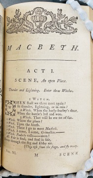 First page of Macbeth. 