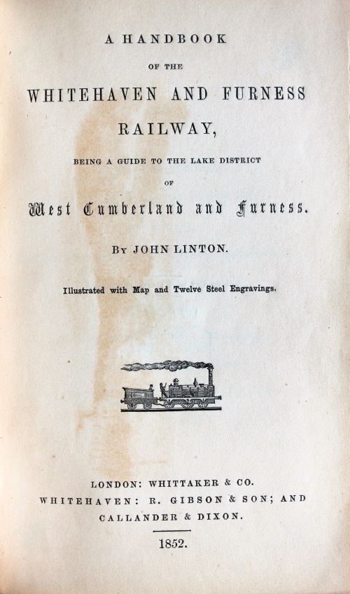 Ttile page, featuring a small illustration of a steam engine