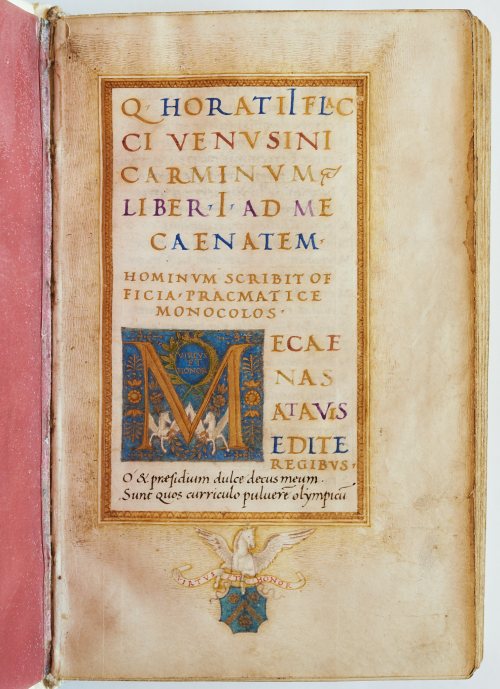 manuscript title page showing pegasus