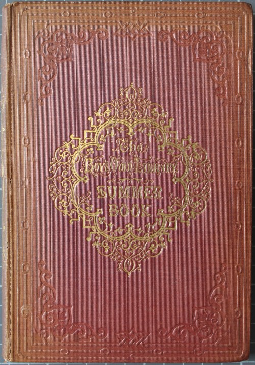 Brown cloth cover with title and decoration in gold