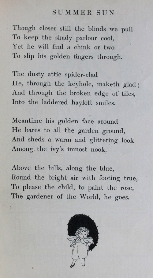 poem with illustration of a small girl