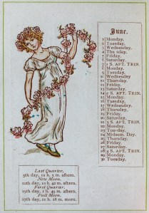 Girl n a white dress carrying a flower garland and wearing a flower crown
